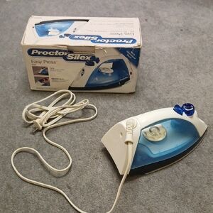 Proctor Silex Easy Press Blue & White Steam Iron